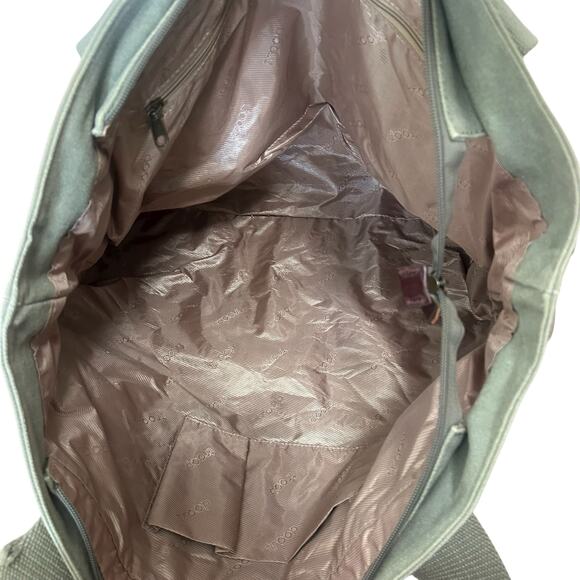 Troop London Green Canvas Tote Shoulder Bag - Picture 6 of 6